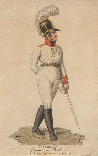 Portrait of Grand Duke Constantine Pavlovich of Russia, 1807 by Eberhard Siegfried Henne