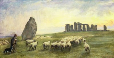 Returning Home, Stonehenge, Wiltshire by Edgar Barclay