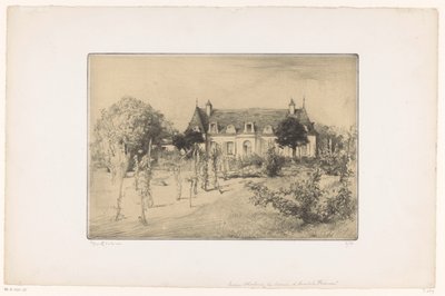 View of a Garden by a House by Edgar Chahine (signed by artist)