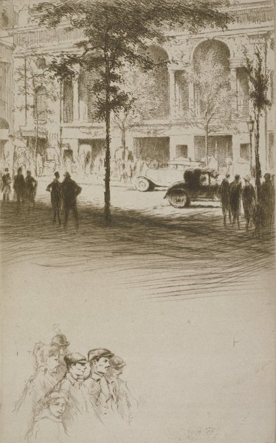 A town square, illustration for 