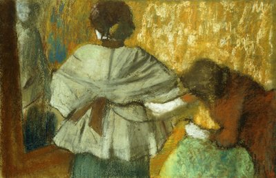 At the Couturiere, the Fitting by Edgar Degas