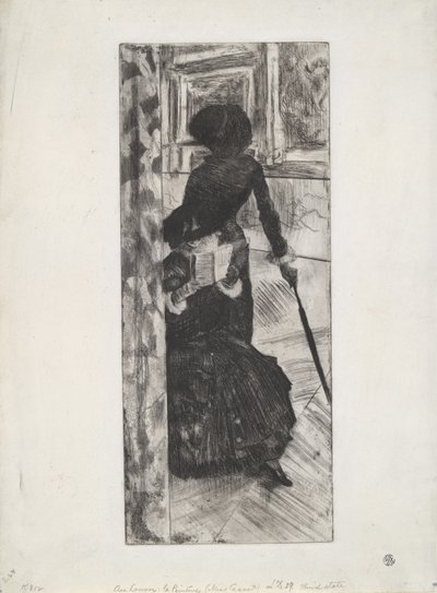 At the Louvre: La Peinture (Mary Cassatt) by Edgar Degas