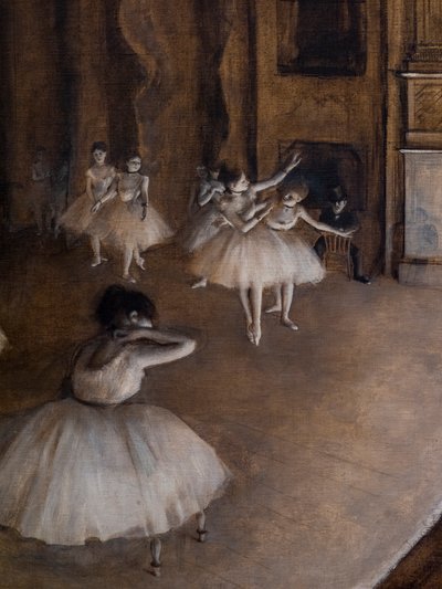 Ballet Rehearsal on the Scene (detail) by Edgar Degas