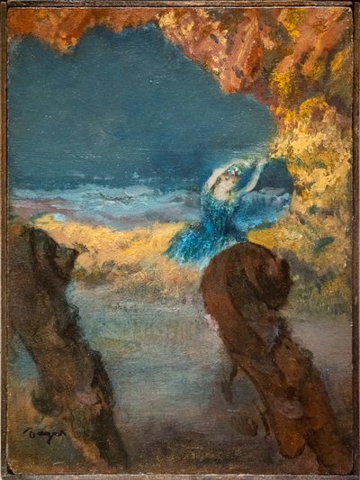 Blue Dancer and Double Bass by Edgar Degas