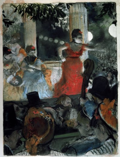 Cafe Concert at Les Ambassadeurs by Edgar Degas