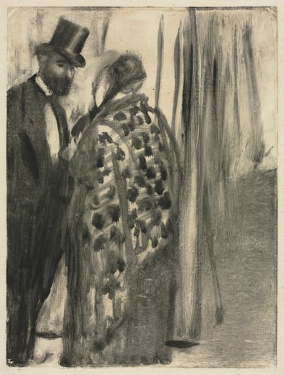 Conversation: Ludovic Halévy and Madame Cardinal by Edgar Degas