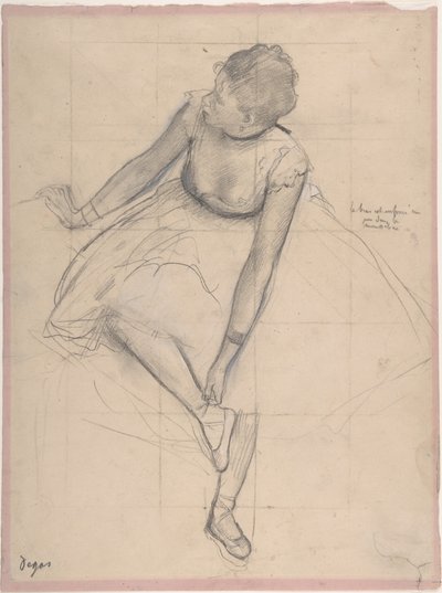 Dancer Adjusting Her Slipper by Edgar Degas