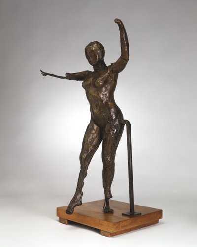 Dancer Moving Forward, Arms Raised, Right Leg Forward by Edgar Degas