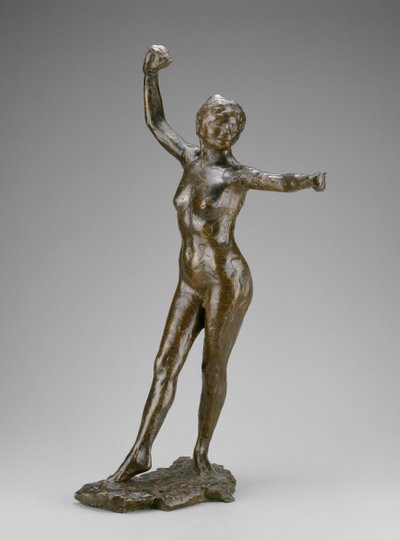 Dancer Ready to Dance, Right Foot Forward, modeled 1882-95 cast 1919 by Edgar Degas