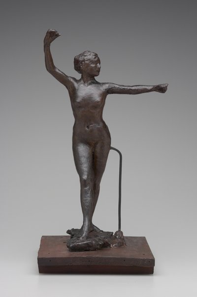 Dancer Ready to Dance with Her Right Foot Forward by Edgar Degas