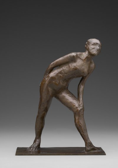 Dancer Rubbing Her Knee, Known as Dancer in the Role of Harlequin (bronze) by Edgar Degas