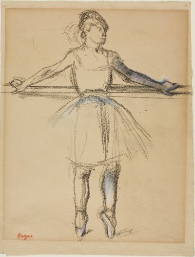 Dancer at the Bar (on Point), c.1885 by Edgar Degas