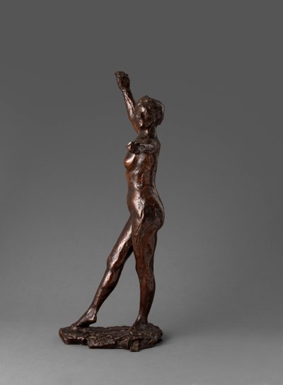 Dancer Ready to Dance, Right Foot Forward by Edgar Degas