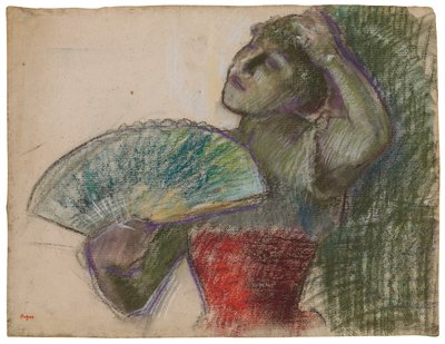 Dancer with a Fan by Edgar Degas