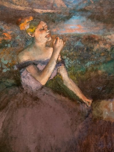 Dancer with Bouquets (detail) by Edgar Degas