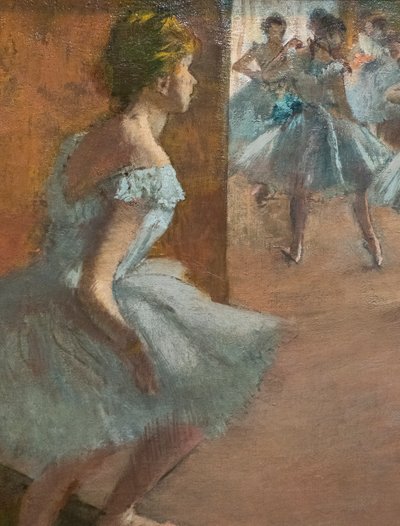 Dancers climbing a staircase (detail) by Edgar Degas