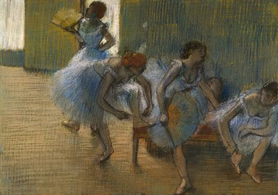 Dancers on a Bench by Edgar Degas
