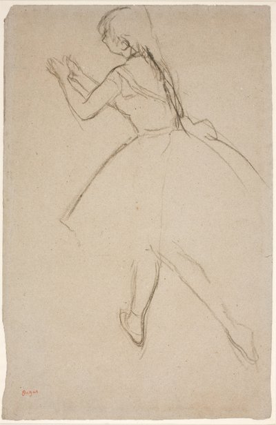 Dancer in Walking Position with Arms Stretched Forward by Edgar Degas