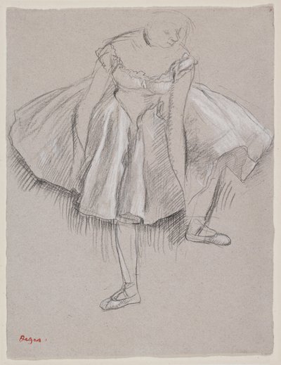 Dancer Adjusting Her Slipper, Early 1880s by Edgar Degas