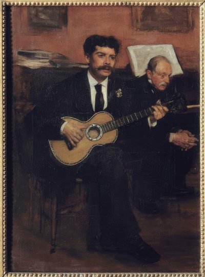 The Spanish Tenor Lorenzo Pagans (1838–1883) and His Father by Edgar Degas