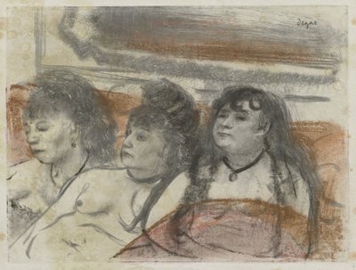 Three Women in a Brothel by Edgar Degas