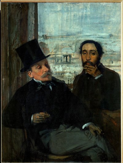 Edgar Degas and his friend Evariste de Valernes, French painter by Edgar Degas