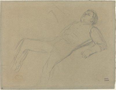 Fallen Jockey (study for "Scene from the Steeplechase: The Fallen Jockey") by Edgar Degas