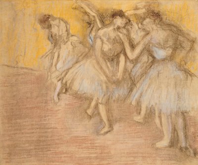 Five Dancers on Stage, c.1906-08 by Edgar Degas