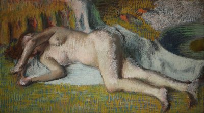 After the Bath (Nude Woman Lying Down) by Edgar Degas
