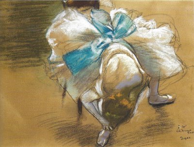 Dancer Tying Her Shoe by Edgar Degas