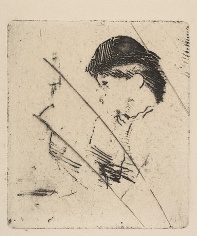 Head and Shoulders of a Young Woman in Profile I by Edgar Degas