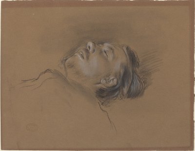 Head of the Fallen Jockey (detail) by Edgar Degas