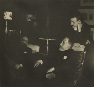 Jules Taschereau, Edgar Degas and Jacques-Emile Blanche by Edgar Degas