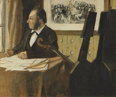 Louis-Marie Pilet, Cellist in the Orchestra of the Paris Opera by Edgar Degas