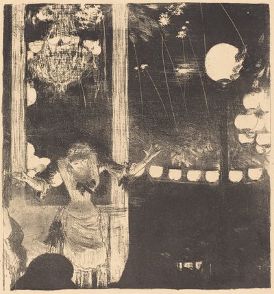 Mademoiselle Bécat at the Cafe des Ambassadeurs by Edgar Degas