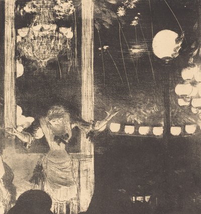 Mademoiselle Becat at the Cafe des Ambassadeurs by Edgar Degas