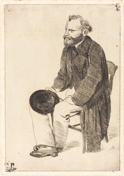 Manet Seated, Turned to the Left by Edgar Degas
