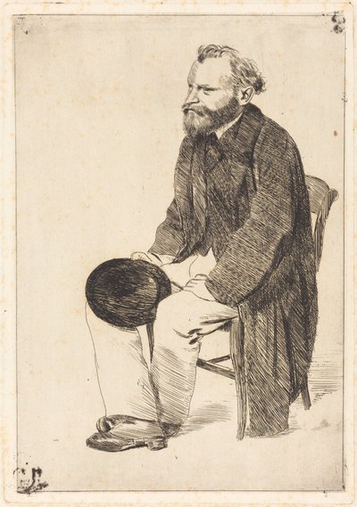 Manet Seated, Turned to the Left by Edgar Degas