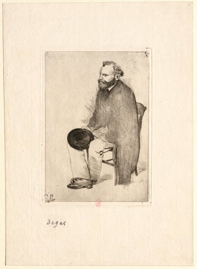 [Man Seated 3/4 to the Left] by Edgar Degas