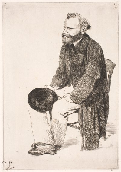 Manet Seated, Turned to the Left by Edgar Degas