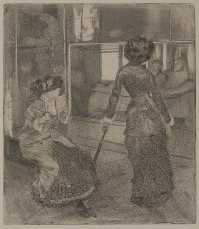 Mary Cassatt at the Louvre: The Etruscan Gallery by Edgar Degas