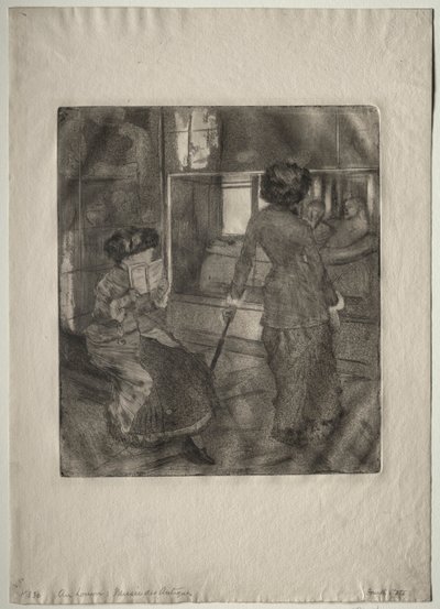 Mary Cassatt at the Louvre: The Etruscan Gallery, 1879-1880 by Edgar Degas