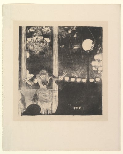 Mlle Bécat at the Café des Ambassadeurs, Paris by Edgar Degas