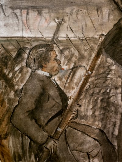 Musicians in the Orchestra (detail) by Edgar Degas