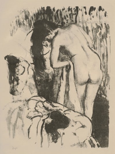 Nude Woman Standing, Drying Herself by Edgar Degas