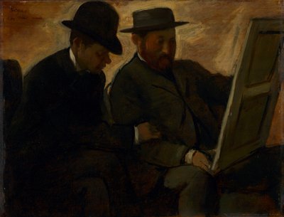 Paul Lafond and Alphonse Cherfils Examining a Painting by Edgar Degas