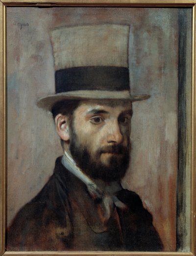 Portrait of Leon Joseph Florentin Bonnat by Edgar Degas