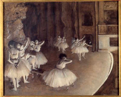 Repetition of a ballet on the stage (detail) by Edgar Degas