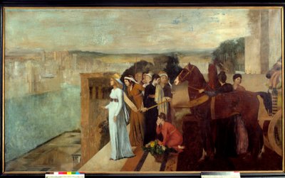 Semiramis building Babylon by Edgar Degas