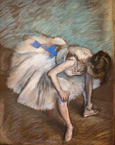 Sitting Dancer Massaging Her Foot by Edgar Degas